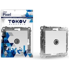 Изображение товара Коннектор TV TOKOV ELECTRIC СП Pixel механизм бел., TKE-PX-A1C-C01