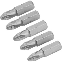 Изображение товара Набор вставок (бит) торцевых TOLSEN 1/4", Pozidriv, PZ2, 25 мм, 5 предметов