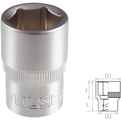 Изображение товара Торцевая головка TOLSEN 15 мм 1/2" шестигранная для крепежа