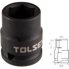 Изображение товара Торцевая головка TOLSEN ударная шестигранная 1/2", 19 мм