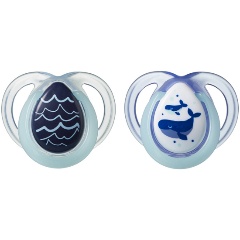 Изображение товара Соска-пустышка Tommee Tippee TT0174-BALENUTE силиконовая ночная Night Time 0-6 мес, 2 шт