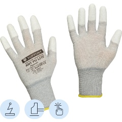 Изображение товара Защитные перчатки TopFort Ant PU Lite нейлоновые антистатические с карбоновой нитью