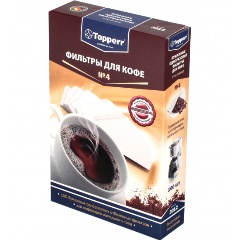 Изображение товара Фильтр бумажный для кофеварок Topperr 3012, отбеленный 100 шт