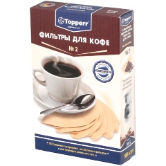 Изображение товара Фильтр бумажный TOPPERR 3015 для кофеварок неотбеленный 100 шт