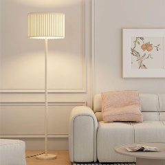 Изображение товара Торшер TopDecor Adam F1 современный для гостиной белый ткань металл