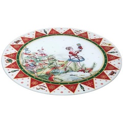 Изображение товара Вращающаяся тортовница AGNESS Щелкунчик 32х32х3 см для десертов и закусок