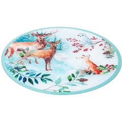 Изображение товара Тортовница вращающаяся AGNESS "зимняя сказка" 32х32х3 см