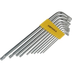 Изображение товара Набор ключей TORX ЭВРИКА Г-образных, экстра длинных, 10 предметов