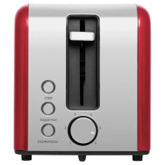 Изображение товара Тостер BBK TR83 красный 950 Вт 2 отделения с функциями размораживания и подогрева