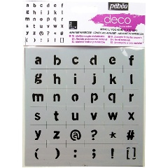 Изображение товара Трафарет PEBEO 094632 deco 15х15 см маленькие буквы