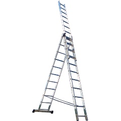 Изображение товара Трехсекционная, универсальная, алюминиевая лестница РемоКолор 6 ступеней 63-3-006