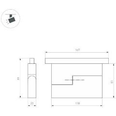 Изображение товара Трековый светодиодный светильник Arlight Mag-Orient-Flat-Fold-S195-6W Day4000