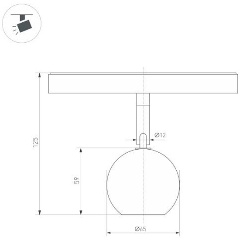 Изображение товара Трековый светодиодный светильник Arlight Mag-Orient-Orb-R60-10W Warm3000