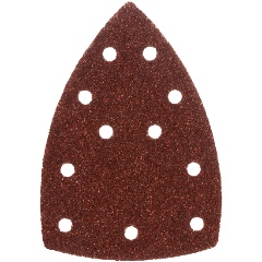 Изображение товара Треугольник абразивный на ворc. подложке под "липучку", перф., P 40, 150х150х100 мм, 5 шт., DENZEL, 738577