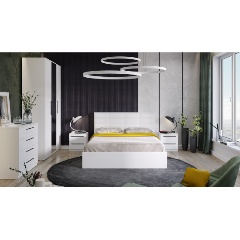 Изображение товара Спальный гарнитур ТРИЯ Агата белый для спальни комплект мебельный