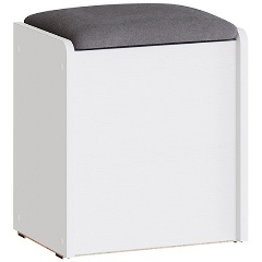 Изображение товара Пуф ТРИЯ Бостон Белый ясень/Велюр серый — стильный и функциональный предмет интерьера