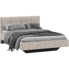 Изображение товара Кровать ТРИЯ Элис с мягкой обивкой Тип 1 (1400) Исп.2 (Велюр Бежевый)