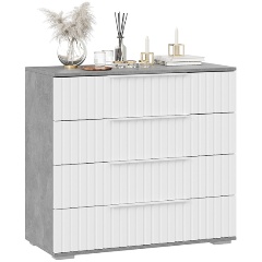 Изображение товара Комод ТРИЯ Хилтон Ателье светлый/Белый матовый