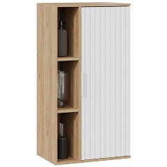 Изображение товара Шкаф настенный ТРИЯ Хилтон Дуб крафт золотой Белый матовый