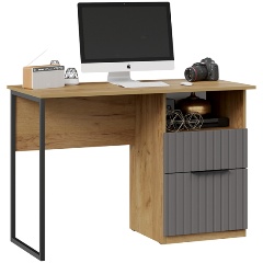 Изображение товара Стол письменный ТРИЯ Хилтон Тип 1 Дуб Крафт золотой/Графит матовый