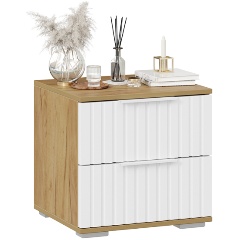 Изображение товара Тумба прикроватная ТРИЯ Хилтон Дуб Крафт золотой/Белый матовый