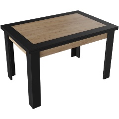 Изображение товара Стол раздвижной ТРИЯ Хьюстон тип 4 (Черный/Дуб Крафт Золотой)