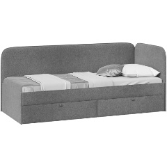 Изображение товара Кровать ТРИЯ Молли с мягкой обивкой (800) Тип 1 (Микровелюр Scandi Graphite 22)