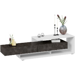 Изображение товара Тумба под ТВ ТРИЯ Монтана TV-4 белый/ателье темный глянец современная мебель для хранения и техники