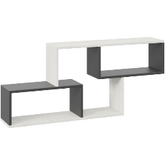 Изображение товара Полка настенная тип 4 Антрацит/Дуб Крафт Белый