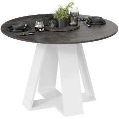 Изображение товара Стол обеденный ТРИЯ Райнер Тип 1 Белый/Ателье темный