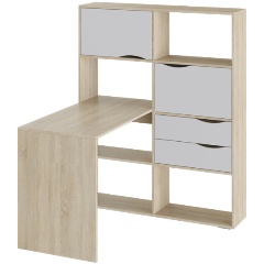 Изображение товара Стол письменный ТРИЯ тип 7 Дуб Сонома/Белый ясень