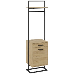 Изображение товара Вешалка комбинированная ТРИЯ Лофт Тип 1 Черный Дуб крафт золотой