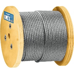 Изображение товара Трос грузоподъемный стальной, оцинкованный, DIN 3066, d=8 мм, L=80 м, ЗУБР Профессионал 30417-08