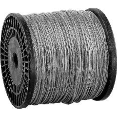 Изображение товара Трос стальной, оцинкованный, DIN 3055, в оплетке ПВХ, d= 4/5 мм, L=200 м, ЗУБР Профессионал 4-304120-04-05