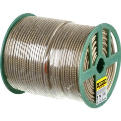 Изображение товара Трос стальной в полимерной оболочке, d=6,0 мм, L=150 м, STAYER 30410-60