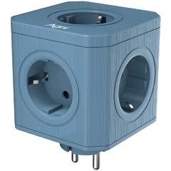 Изображение товара Тройник для розетки AGNI 5 розеток 220,синий