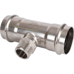 Изображение товара Тройник-переходник ROMMER ВПр-НР, 54х1, из нержавеющей стали прессовой