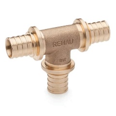 Изображение товара Тройник Rehau RAUTITAN PLATINUM, 25, 25, 25, бронза (RX)