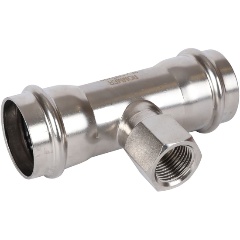 Изображение товара Тройник ROMMER переходной ВПр, 22х18х22, из нержавеющей стали прессовой