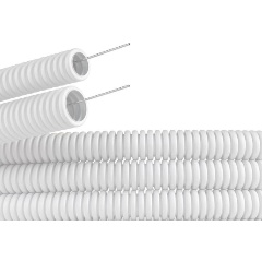 Изображение товара Гофрированная труба DKC ПЛЛ гибкая d20мм 100м безгалоген белая