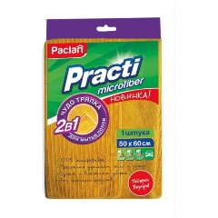 Изображение товара Тряпка PACLAN PRACTI для мытья полов 50х60 см, микрофибра (желтая)