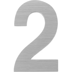 Изображение товара Цифра самоклеящаяся Fuaro (Фуаро) "2" SS304 (50х30) (FUARO) SSC сатинированный хром