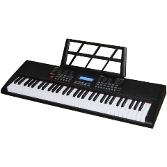 Изображение товара Цифровой синтезатор MusicHall Gamma 61 клавиш с подсветкой черный для обучения и профессиональной и