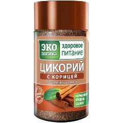 Изображение товара Цикорий Экологика Цикорий растворимый сублимированный с Корицей стеклянная банка 85 г