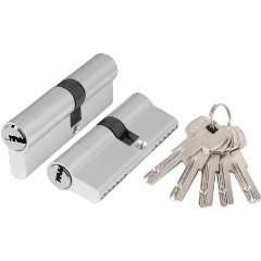Изображение товара Цилиндровый механизм AZ200/90 AZ2000Key90 хром AJAX для врезных замков