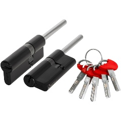 Изображение товара Цилиндровый механизм D-PRO5007 Tang 85 w/k (50+10+25) BL-24 черный 5Key без верт. FUARO