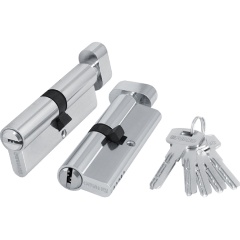 Изображение товара Цилиндровый механизм Fuaro (200 ZM) 2000 ZM Knob 100 (60+10+30) CP хром 5Key с вертушкой