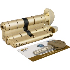 Изображение товара Цилиндровый механизм с вертушкой MOTTURA C39F363601RLC5 (72 мм/31+10+31), ЛАТУНЬ (PVD) (верт. 99.506)