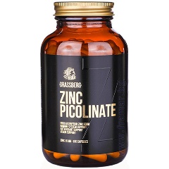Изображение товара БАД GRASSBERG Zinc Picolinate Пиколинат Цинка 15 mg №180
