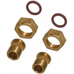 Изображение товара Комплект присоединительный Цветлит, латунь, Ду15 д/вод L=36 ВР/НР